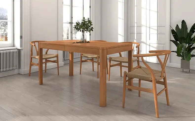 Drewniany stół z rozkładanym blatem