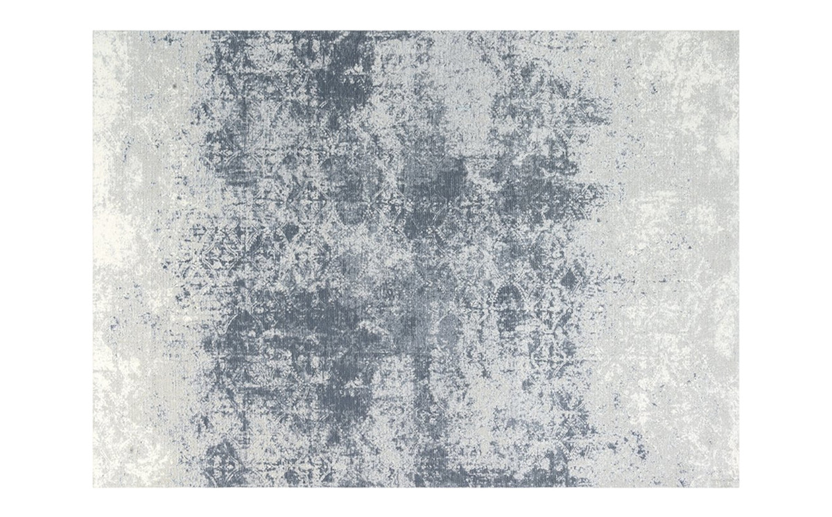 Prostokątny dywan w odcieniach niebieskiego i szarego
