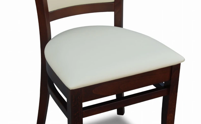 Nowoczesne krzesło bukowe z tapicerowanym siedziskiem