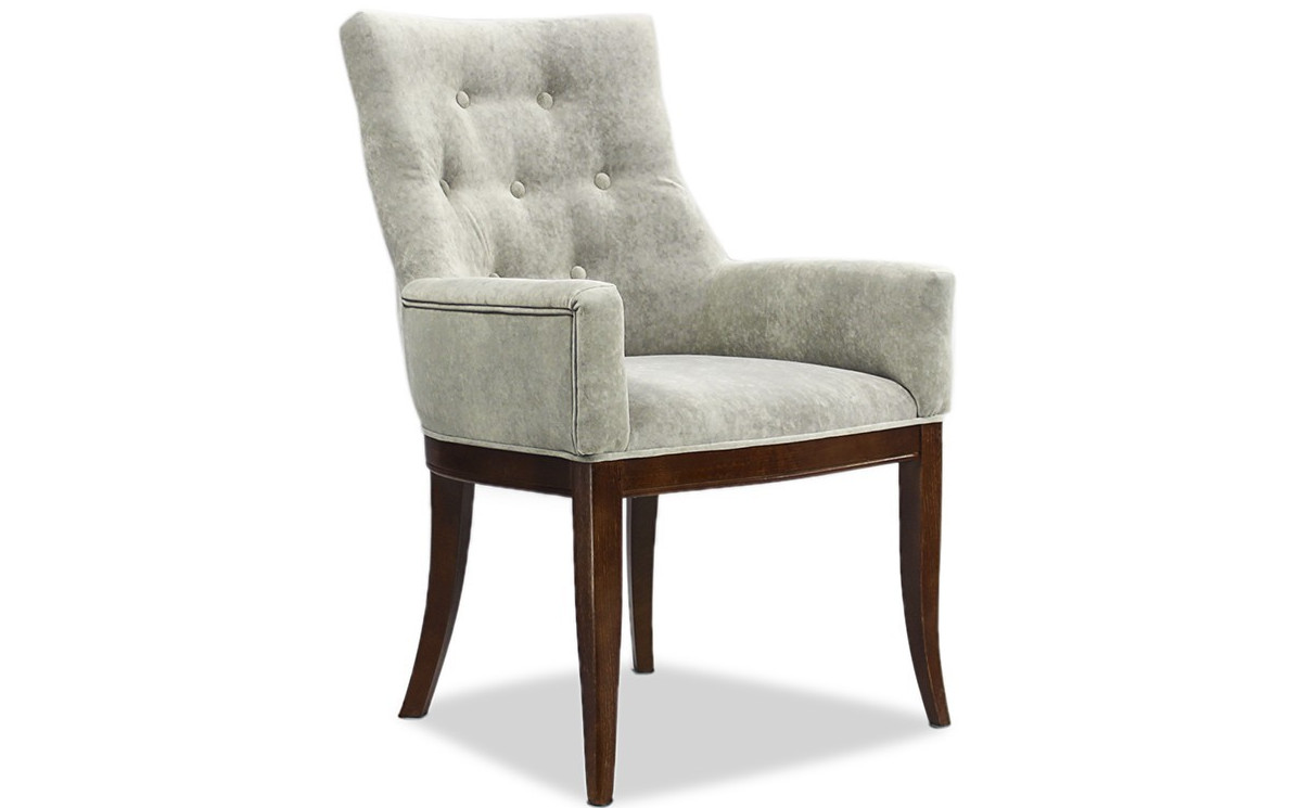 Eleganckie krzesło tapicerowane z podłokietnikami