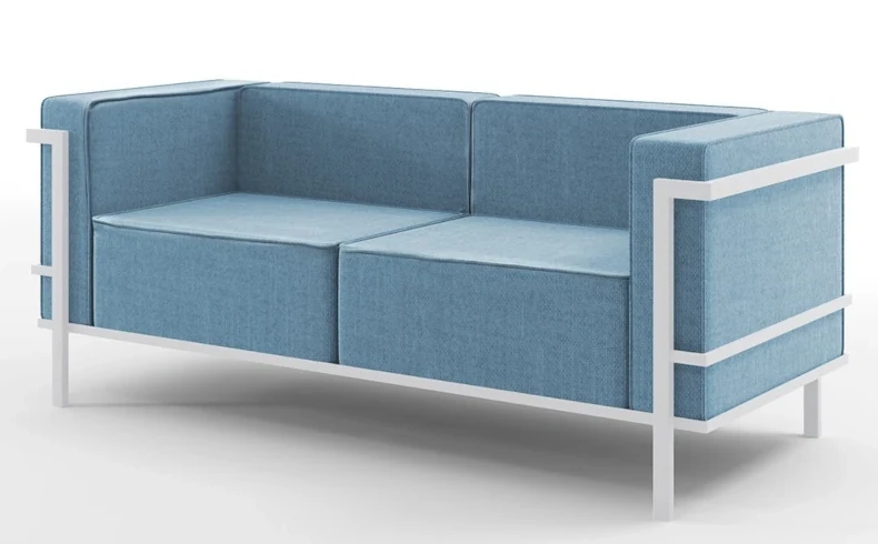 Tapicerowana sofa 2-osobowa idealna na taras