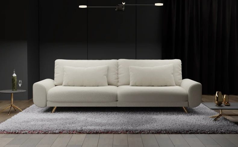 Minimalistyczna sofa do salonu