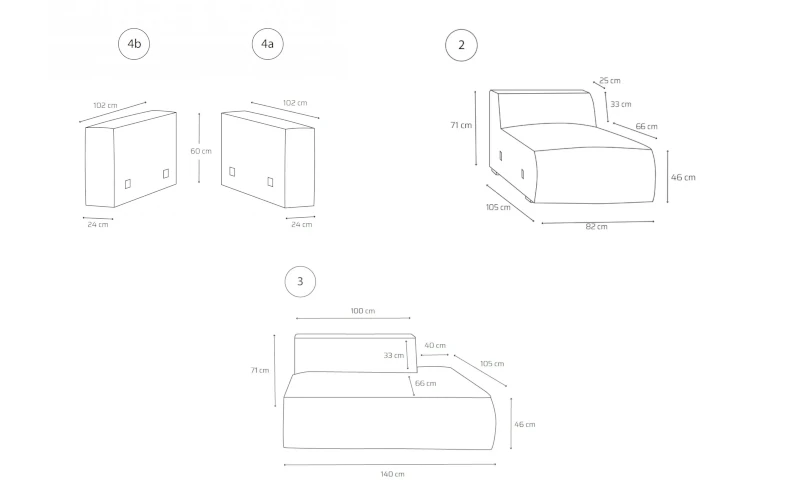 Nowoczesna modułowa sofa do salonu