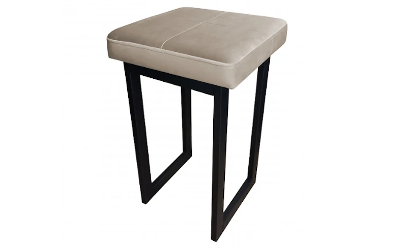 Noowczesny stołek z tapicerowanym siedziskiem