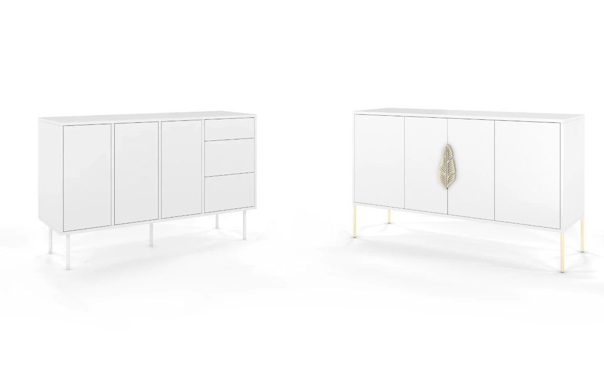 Biała nowoczesna komoda Dancan MIRKA i Skandica MERLIN