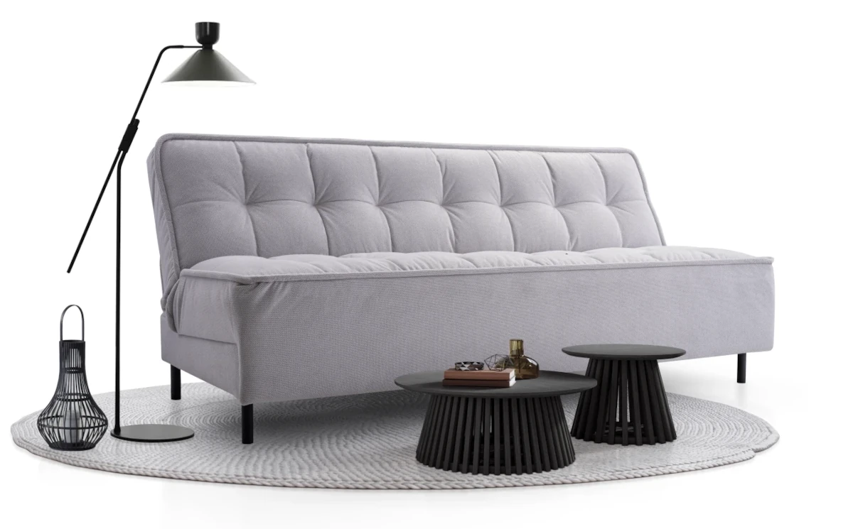 Nowoczesna rozkładana sofa LUIZA z pojemnikiem na pościel
