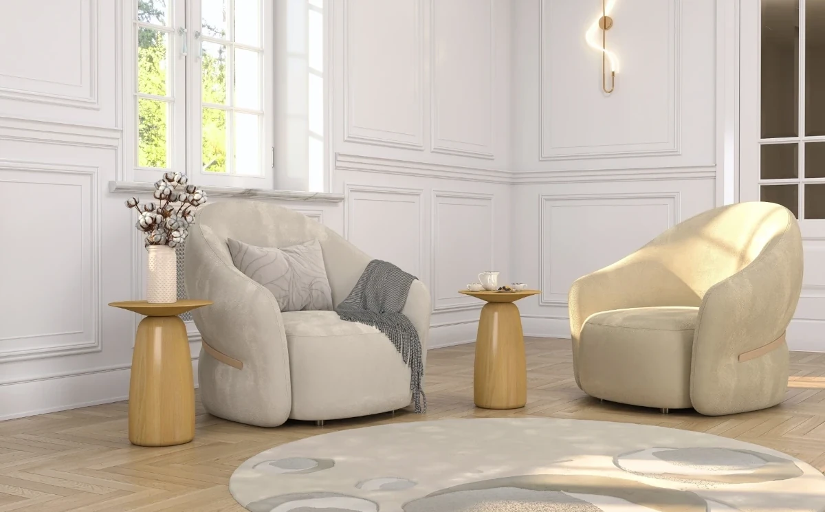 Stolik drewniany Kayani BAOBAB 44 różne kolory, wys. 44 cm