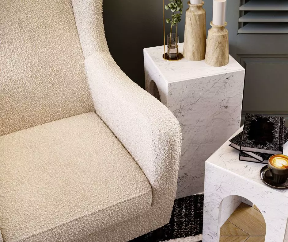 Jak czyścić fotel tapicerowany typu boucle?