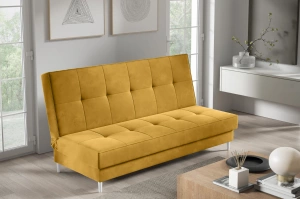 Nowoczesna sofa IRINA w skandynawskim stylu z funkcją spania i pojemnikiem na pościel