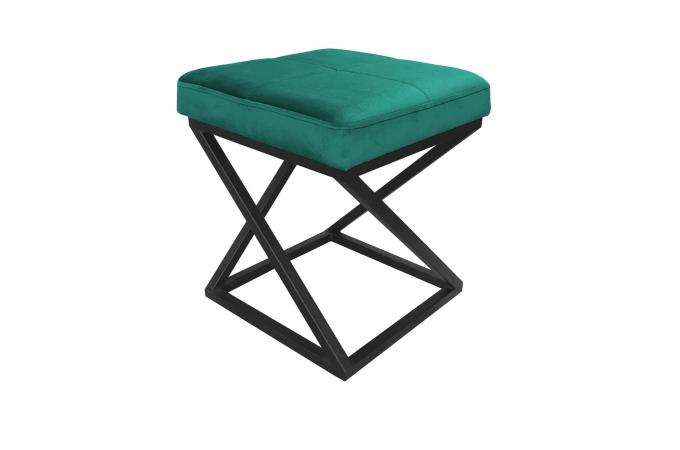 Tapicerowany puf DIXI na metalowych nogach / kolor tkaniny + podstawy do wyboru!