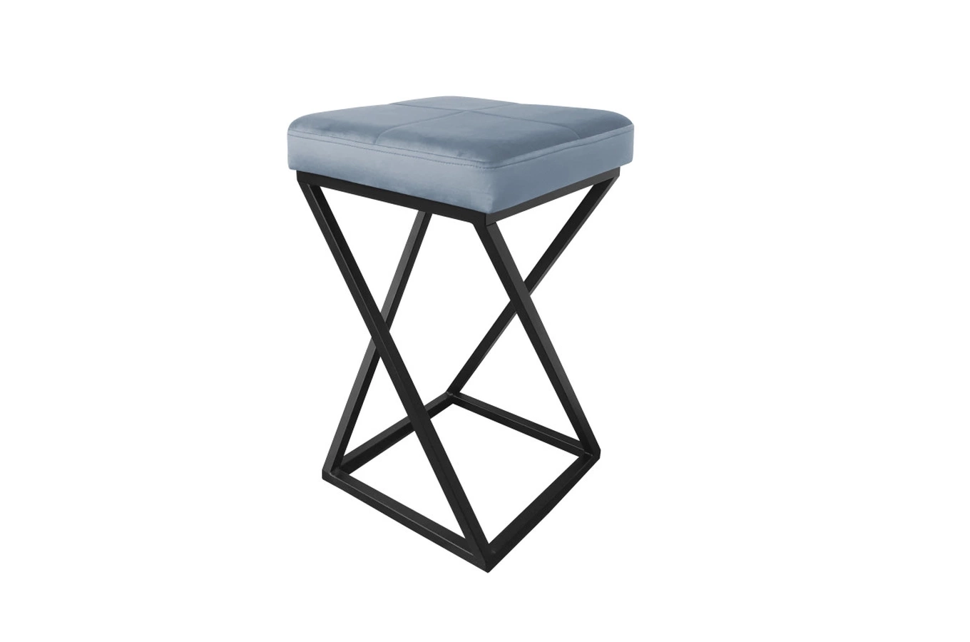 Tapicerowany hoker DIXI na metalowych nogach / kolor tkaniny + podstawy do wyboru!