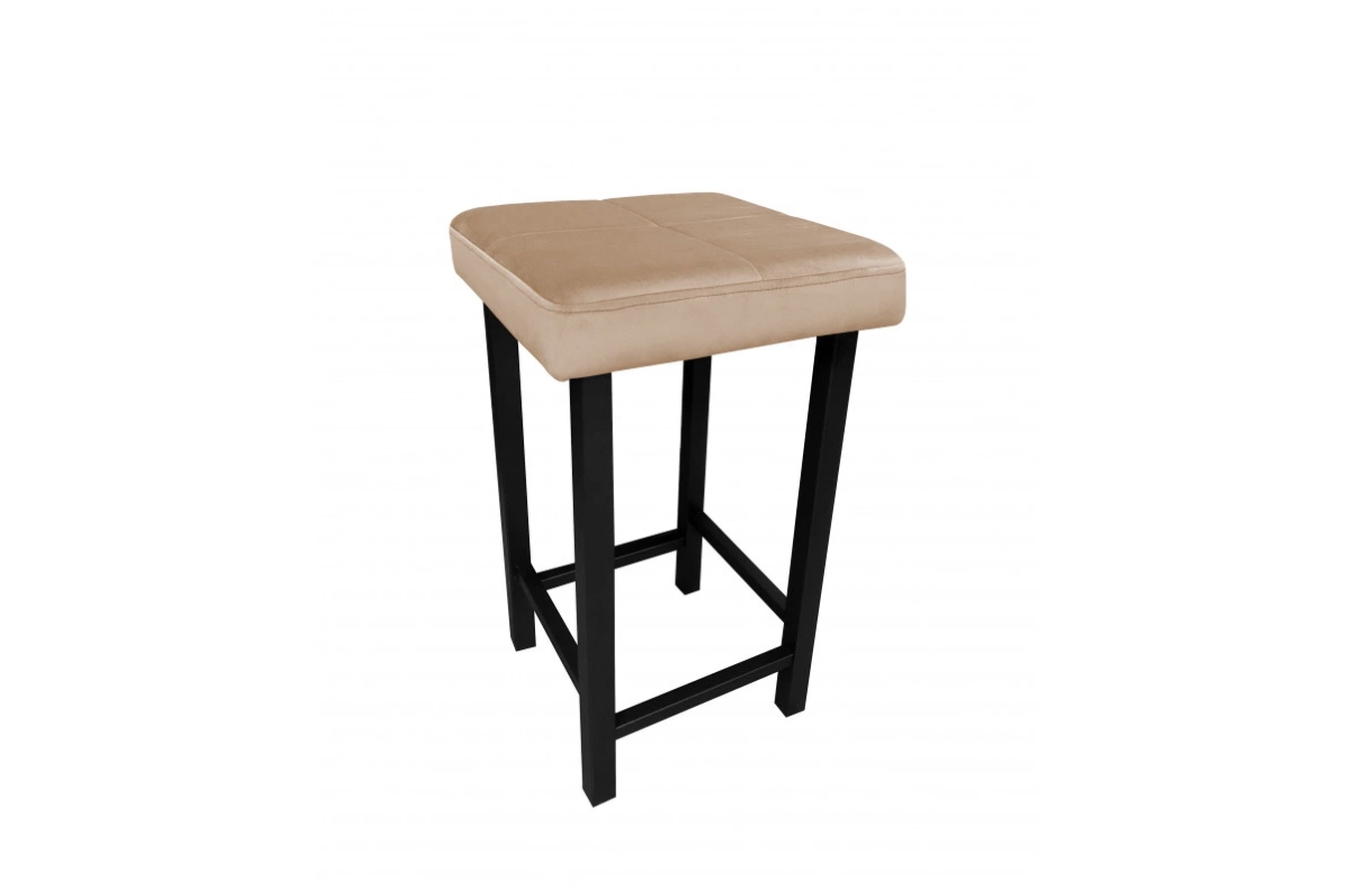 Tapicerowany taboret QUARTO na metalowych nogach / kolor tkaniny + wysokość do wyboru!