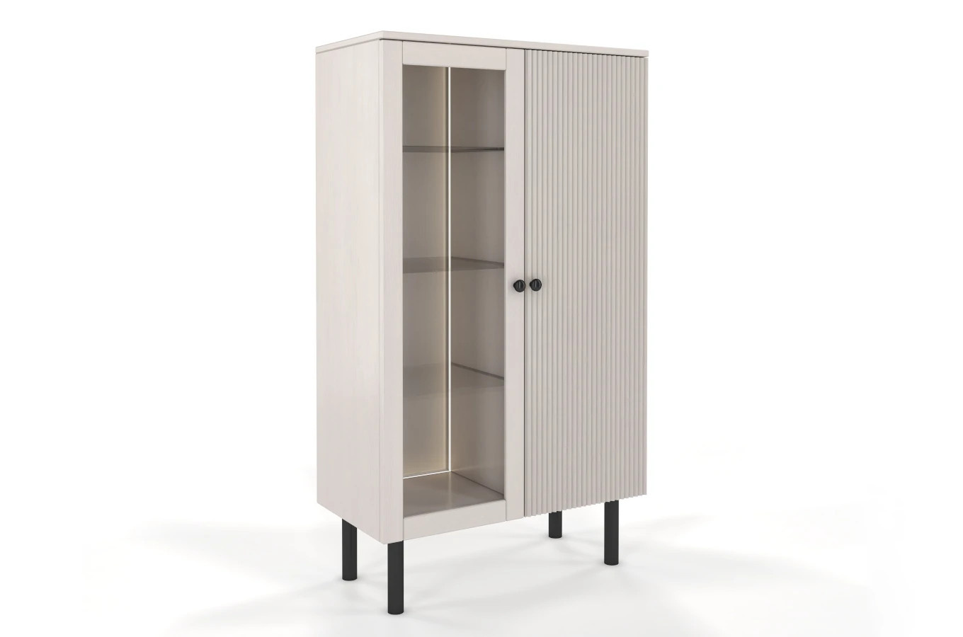 Witryna sosnowa Visby NORVIK High / kolor biały