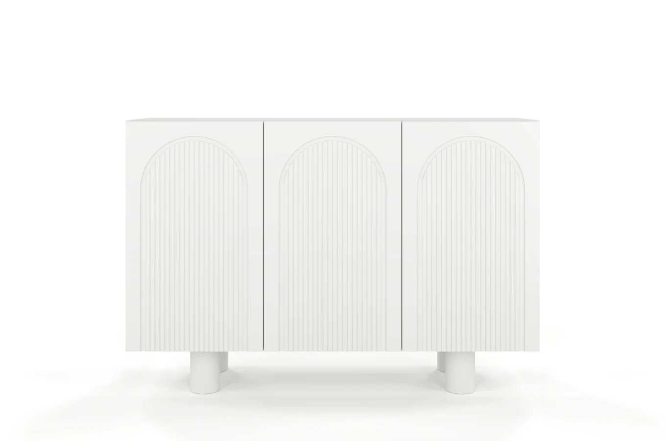 Biała komoda z łukami Skandica RITA / szer. 135 cm