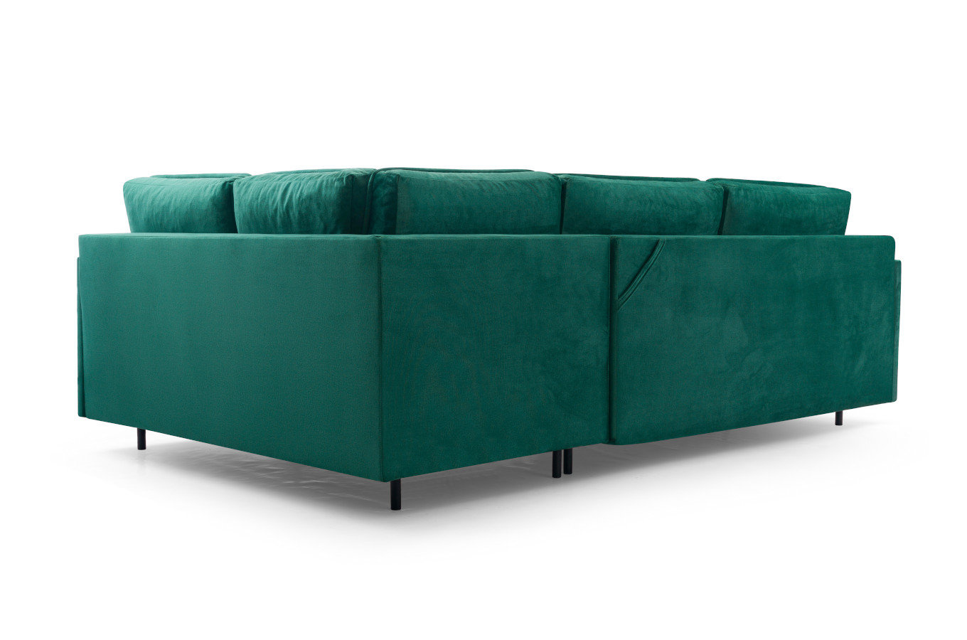 Nowoczesny narożnik ZANZIBAR L z funkcją spania i pojemnikiem na pościel