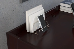 Drewniane bukowe biurko / toaletka z szufladami Visby LISA / kolor palisander