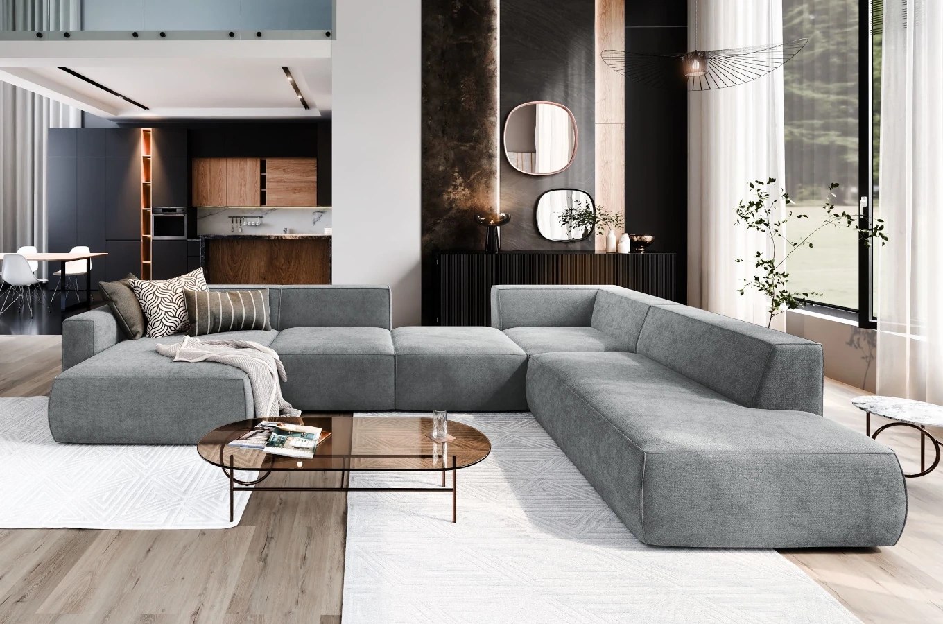 Nowoczesny narożnik modułowy MINKY 7