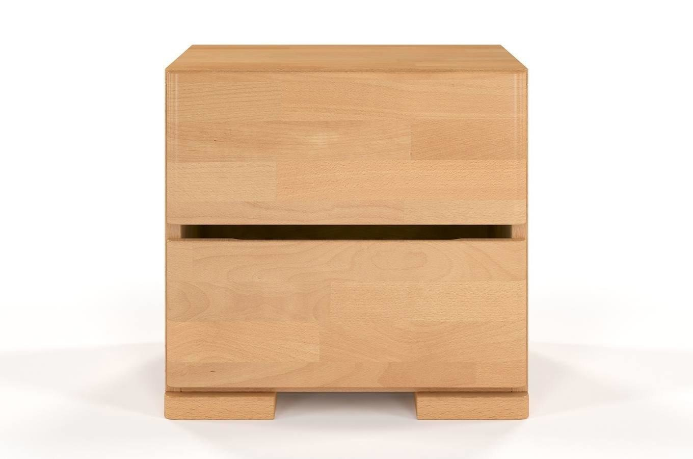 Drewniana szafka nocna bukowa Visby Sandemo High 2S / kolor biały