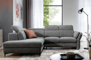 Nowoczesny rozkładany narożnik NANTES z pojemnikiem na pościel