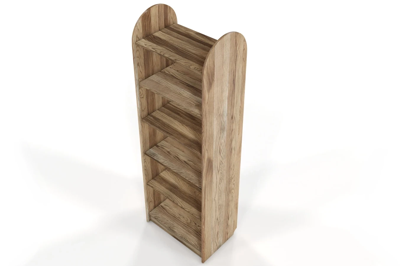 Regał drewniany dębowy Visby KLIPPEN / szerokość 60 cm, olej retro