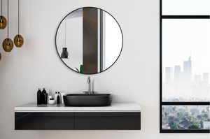 Okrągłe lustro SCANDINAVIA DELICATE / rama dostępna w 5 kolorach