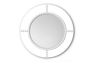 Okrągłe lustro FENIS / rama dostępna w 2 kolorach
