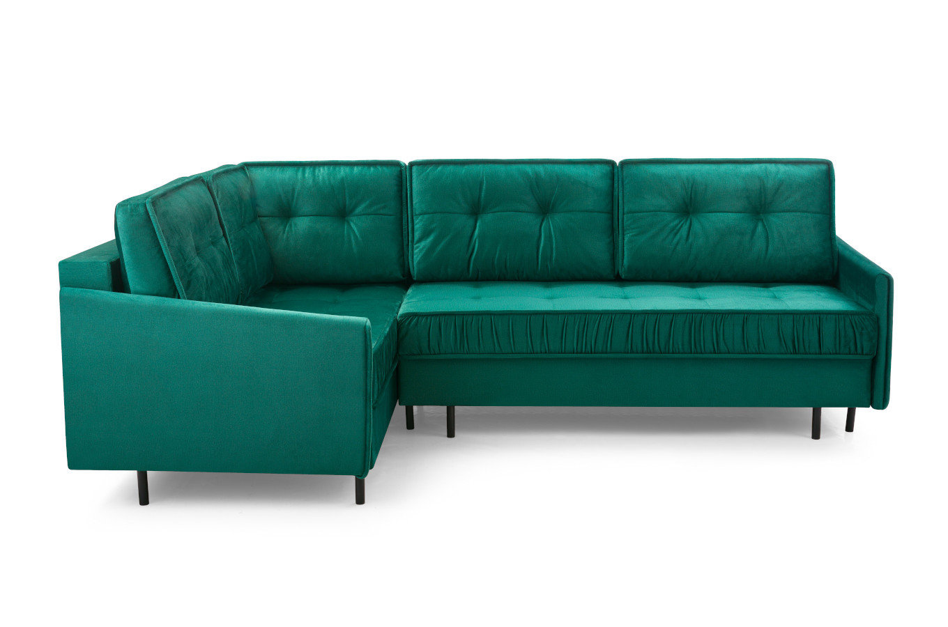 Nowoczesny narożnik ZANZIBAR L z funkcją spania i pojemnikiem na pościel