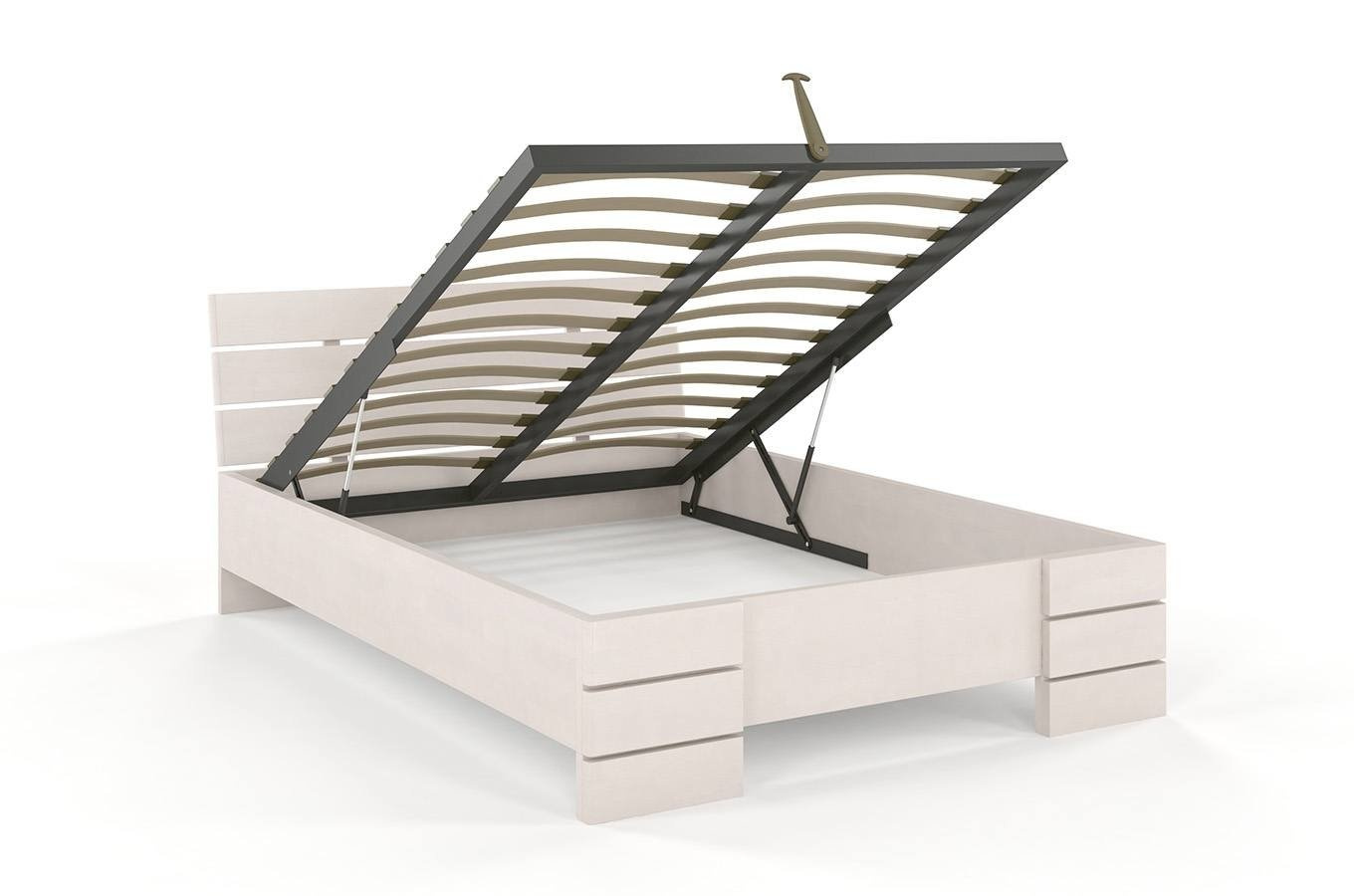 Łóżko drewniane bukowe Visby Sandemo High BC (Skrzynia na pościel)