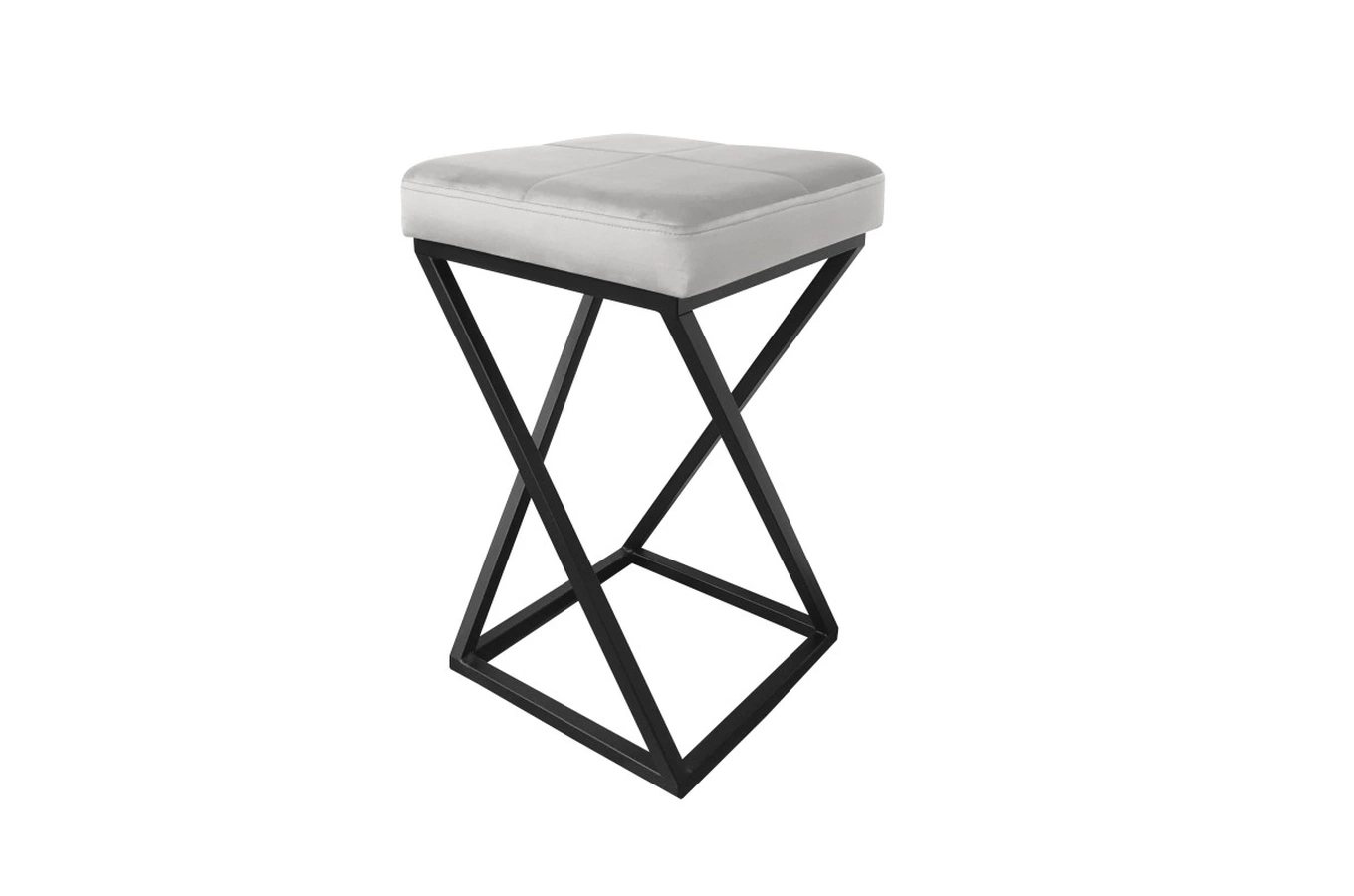 Tapicerowany hoker DIXI na metalowych nogach / kolor tkaniny + podstawy do wyboru!