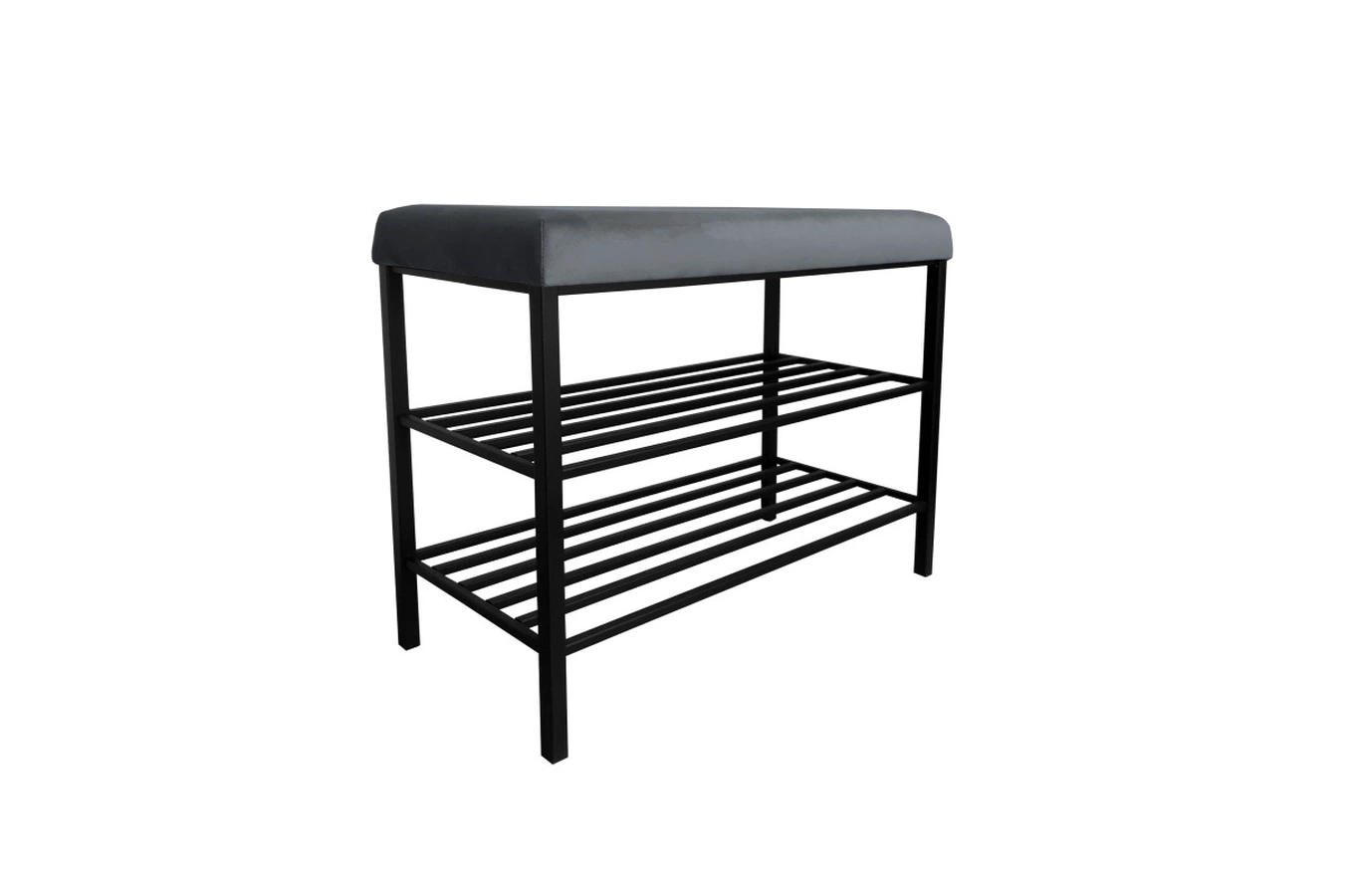 Tapicerowana ławka na buty DEXTER na metalowych nogach / kolor tkaniny do wyboru!