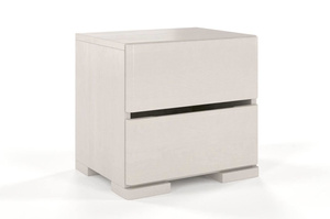 Drewniana szafka nocna sosnowa Visby Sandemo High 2S / kolor biały