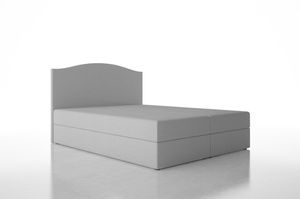 Tapicerowane łóżko kontynentalne MADRID z gładkim zagłówkiem