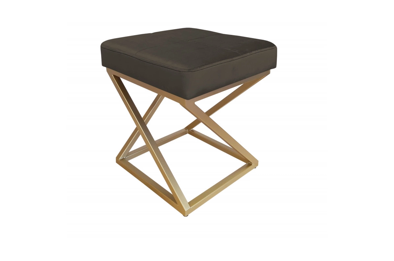 Tapicerowany puf DIXI na metalowych nogach / kolor tkaniny + podstawy do wyboru!