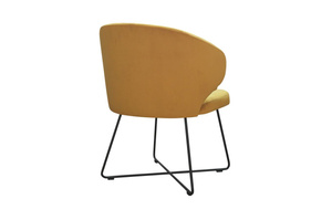 Nowoczesne krzesło tapicerowane EDDY X na metalowych nogach