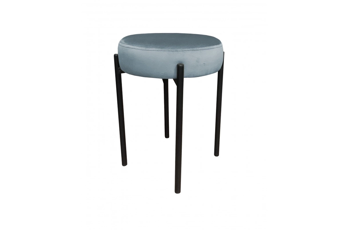 Tapicerowany taboret TERZO na metalowych nogach / kolor tkaniny + podstawy do wyboru!