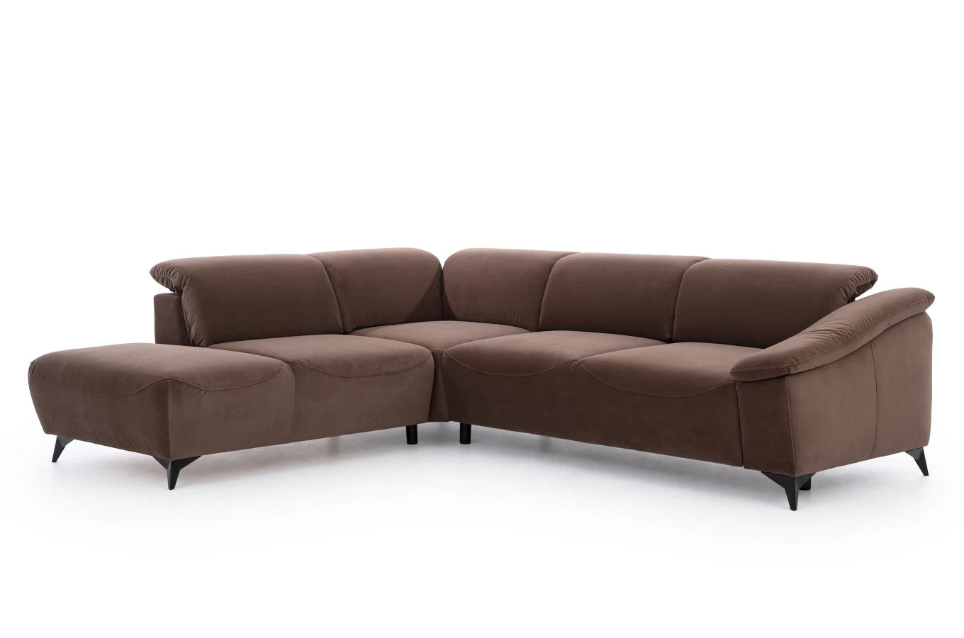 Nowoczesny narożnik CORTEZ z funkcją spania i pojemnikiem na pościel