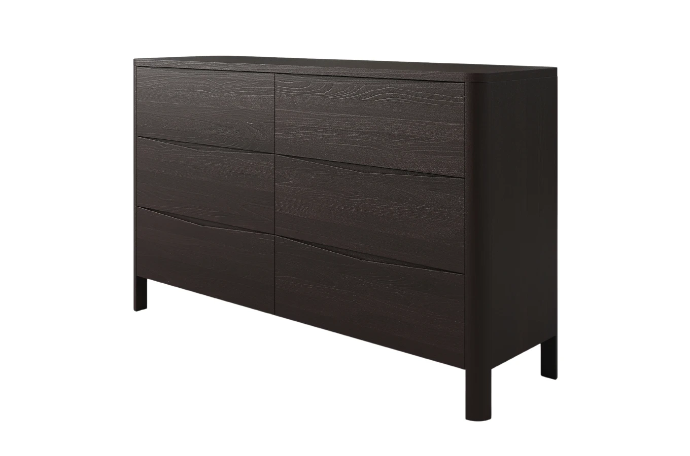 Drewniana komoda bukowa Visby MODENA LOW 150 / kolor palisander