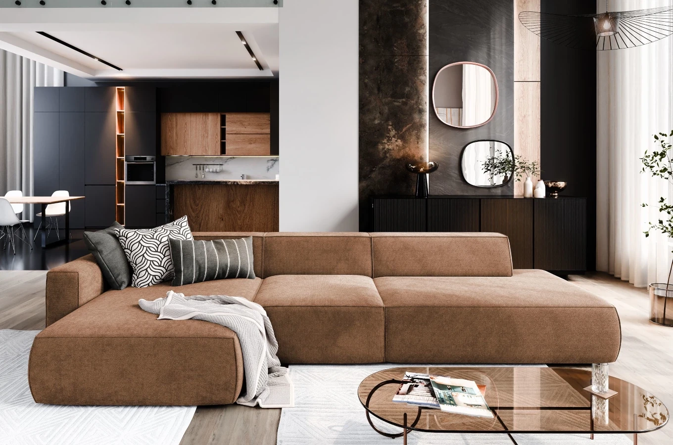 Nowoczesny narożnik modułowy MINKY 3