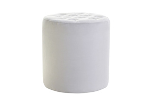 Elegancki okrągły puf RENEE z pikowanym siedziskiem / średnica 40 cm