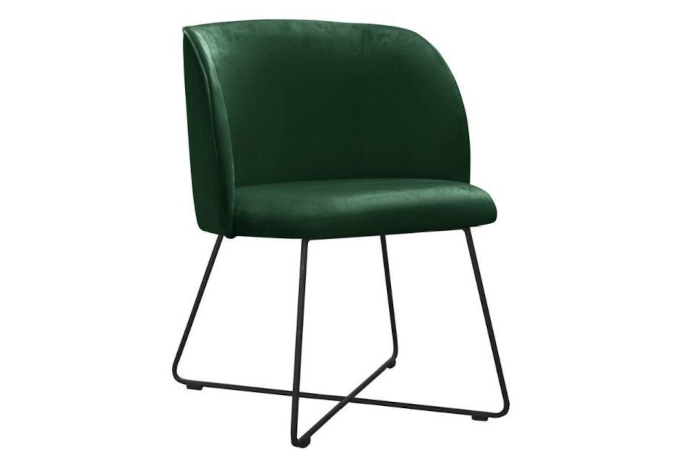 Nowoczesne krzesło tapicerowane INGE X na metalowych nogach