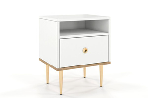 Biała nowoczesna szafka nocna Skandica HARMONI / szer. 44 cm