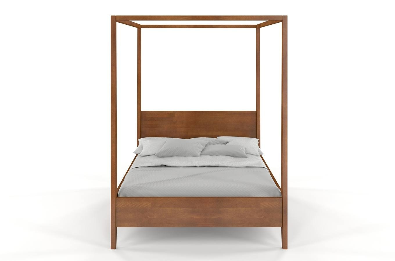 Łóżko drewniane bukowe z baldachimem Visby CANOPY / 120x200 cm, kolor naturalny