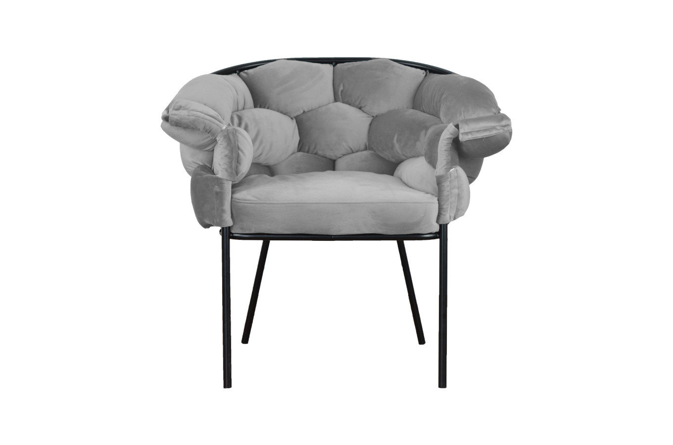 Nowoczesne krzesło FAVO BLACK z plecionym oparciem