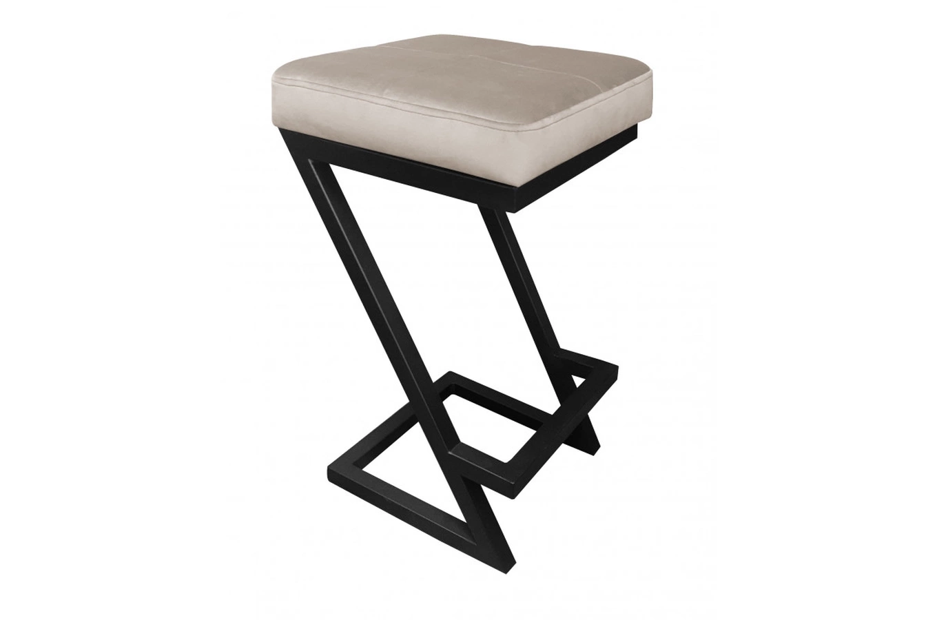 Tapicerowany hoker DIZI na metalowych nogach / kolor tkaniny + podstawy do wyboru!