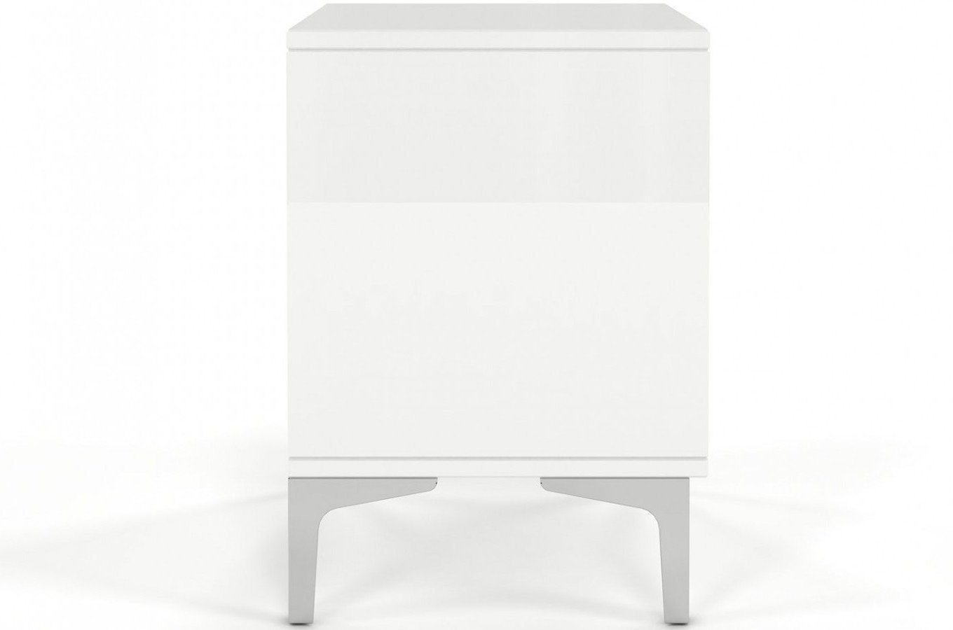 Biała nowoczesna szafka nocna Dancan EVA połysk / szer. 40 cm