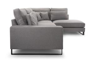 Nowoczesny narożnik LAURENTIA L z metalowymi nogami