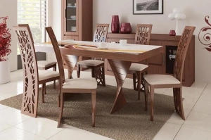 Nowoczesne krzesło 603 z ażurowym oparciem