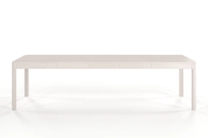 Stół drewniany bukowy rozkładany Skandica RUBY 140-260 cm / kolor biały