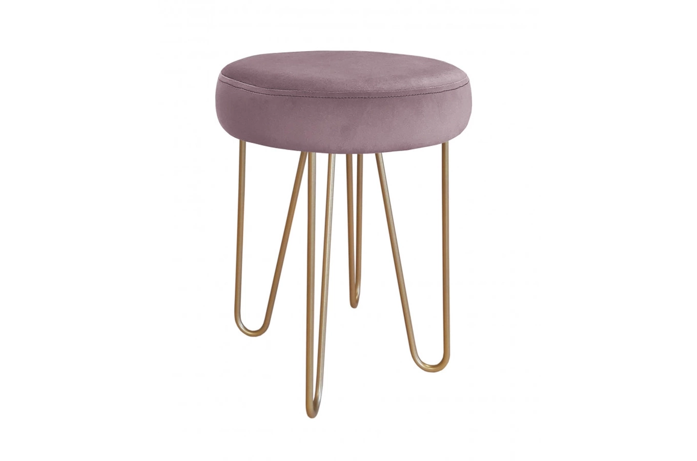 Tapicerowany taboret SECONDO na metalowych nogach / kolor tkaniny + podstawy do wyboru!