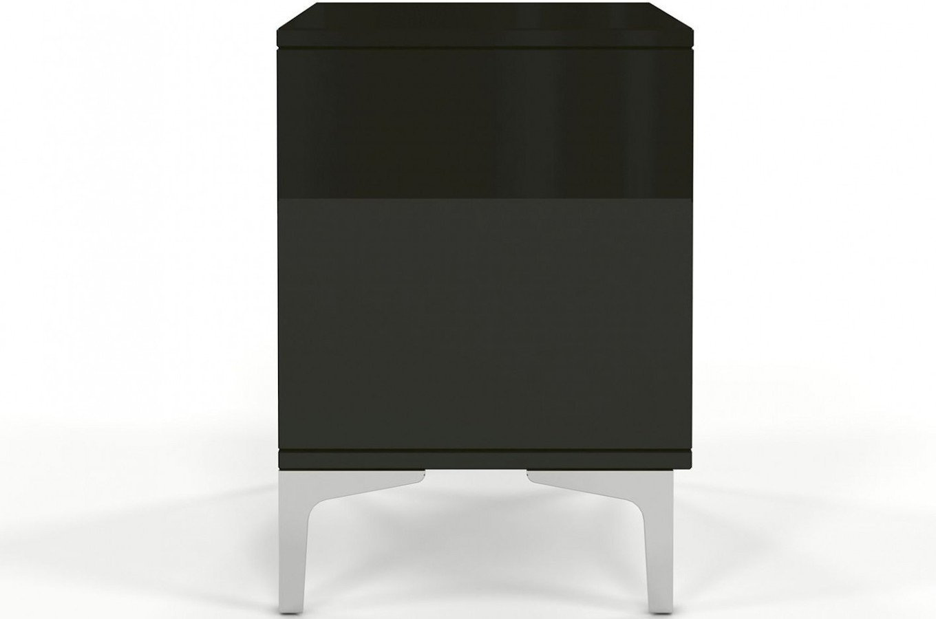 Czarna nowoczesna szafka nocna Dancan EVA połysk / szer. 40 cm